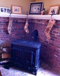 Stockings hung from the chimney