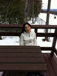 Taking a break to admire the view