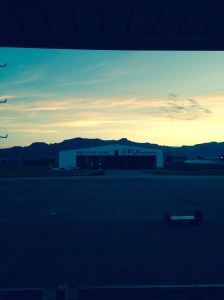 Fiji airport at sunrise