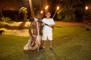 Carlos and one of the performers